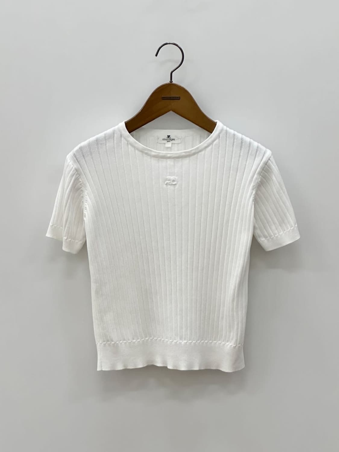 courreges / 꾸레쥬 화이트 코튼 반팔 니트 상품이미지6