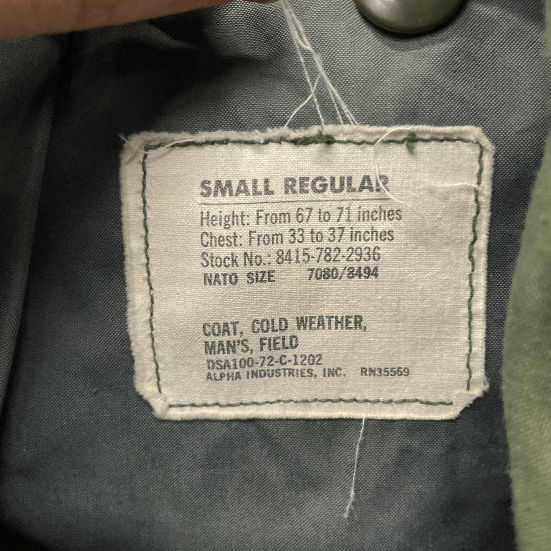 70s 알파인더스트리 M-65 필드자켓 오리지널 밀리터리 야상 N356 상품이미지9