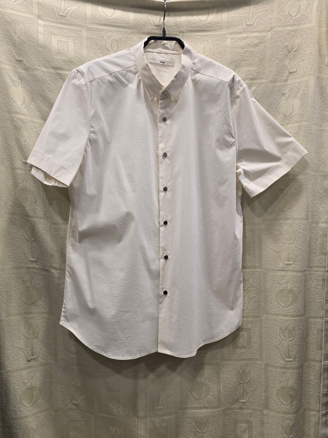 시스템옴므 SYSTEM 남성 화이트 반팔 셔츠 105~110 상품이미지1