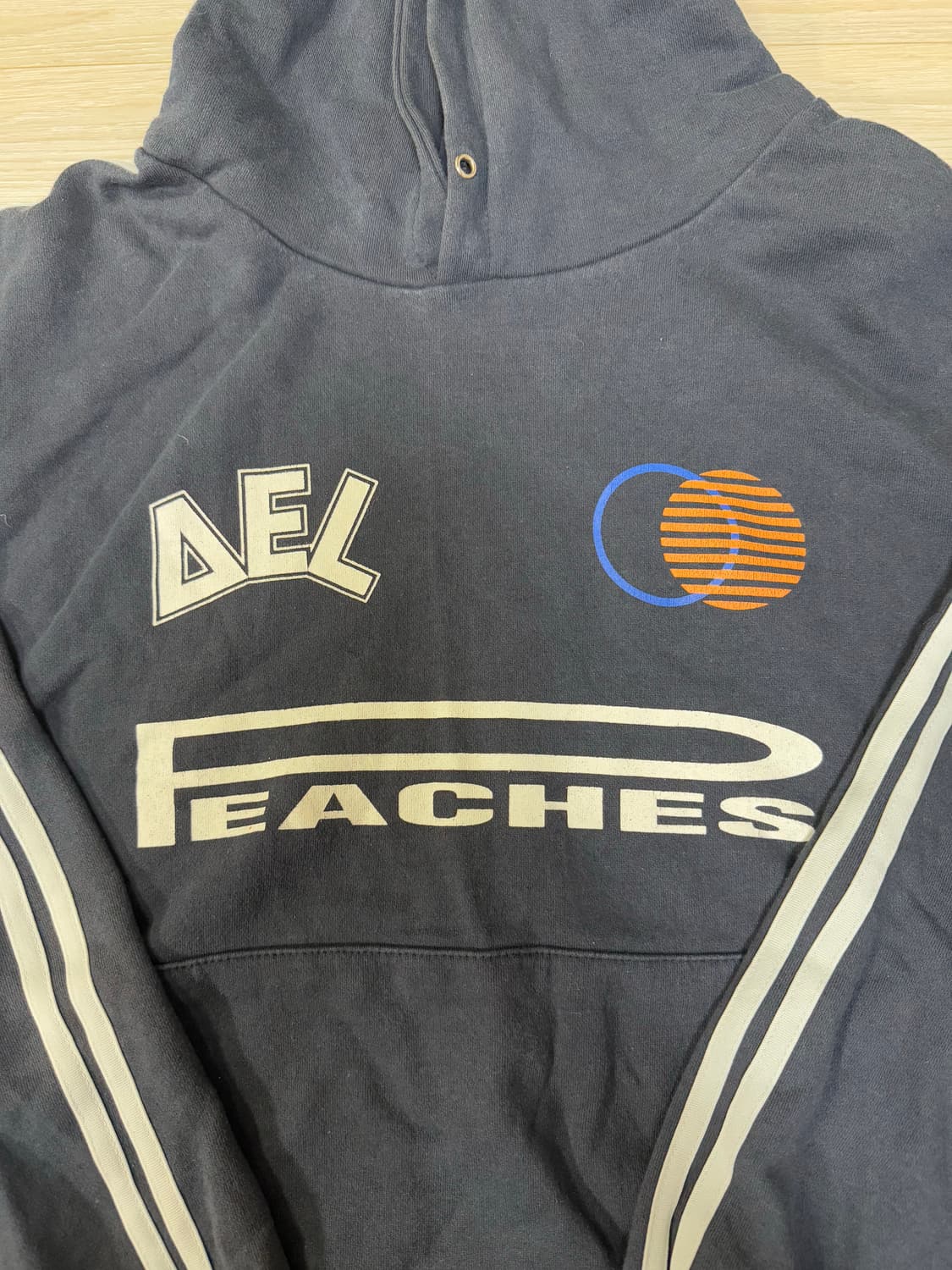 네이비 프린팅 후드티 상품이미지2