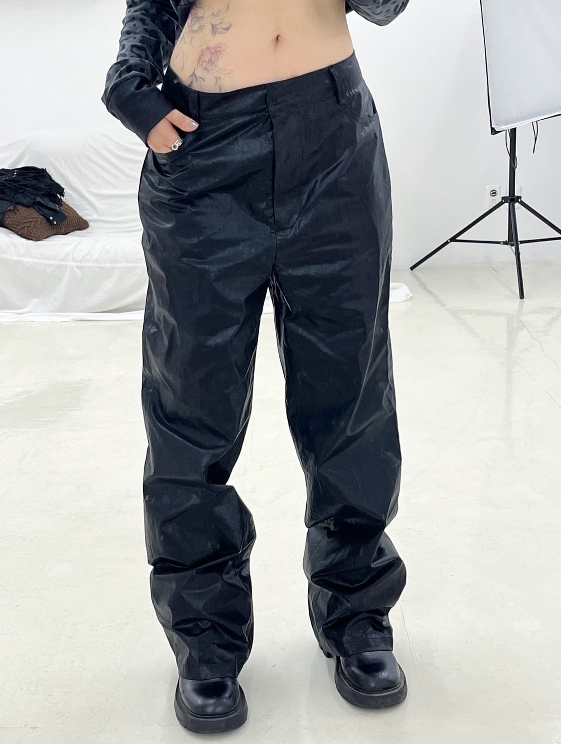 BURMULA glossy cotton pants 상품이미지4