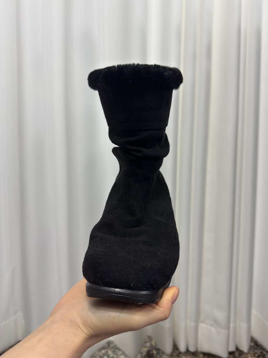 glitter star wrinkle fur boots 상품이미지6