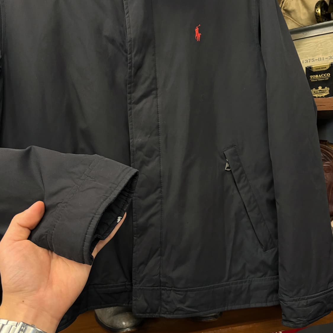 폴로 랄프로렌 플리스 라이닝 후드내장 페리자켓 스윙탑 블루종 N75   상품이미지4