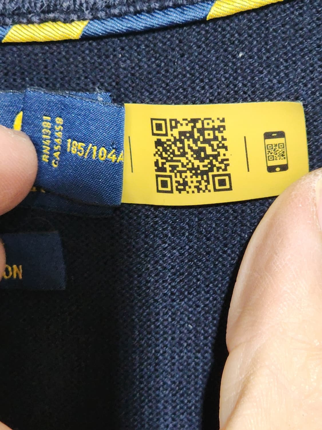 (XL) 랄프로렌 폴로 브이넥 니트 네이비 피마코튼 스웨터  상품이미지5