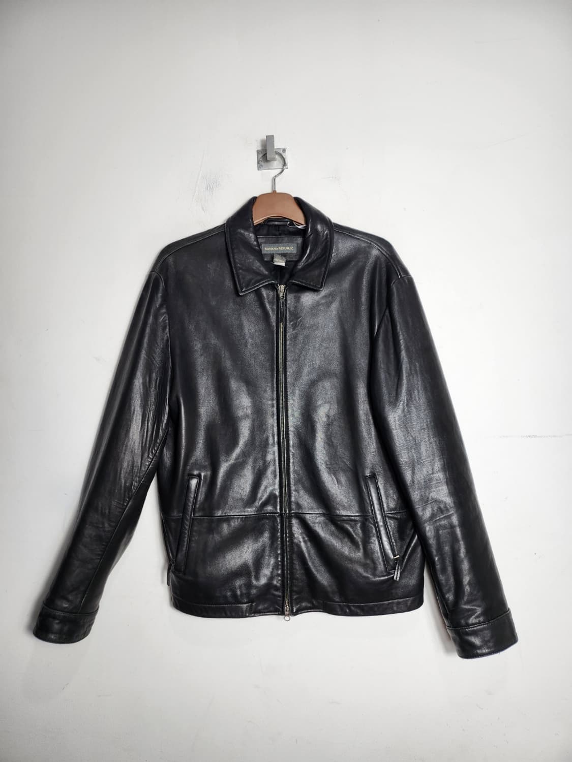 L 바나나리퍼블릭 블랙 레더 자켓 상품이미지1