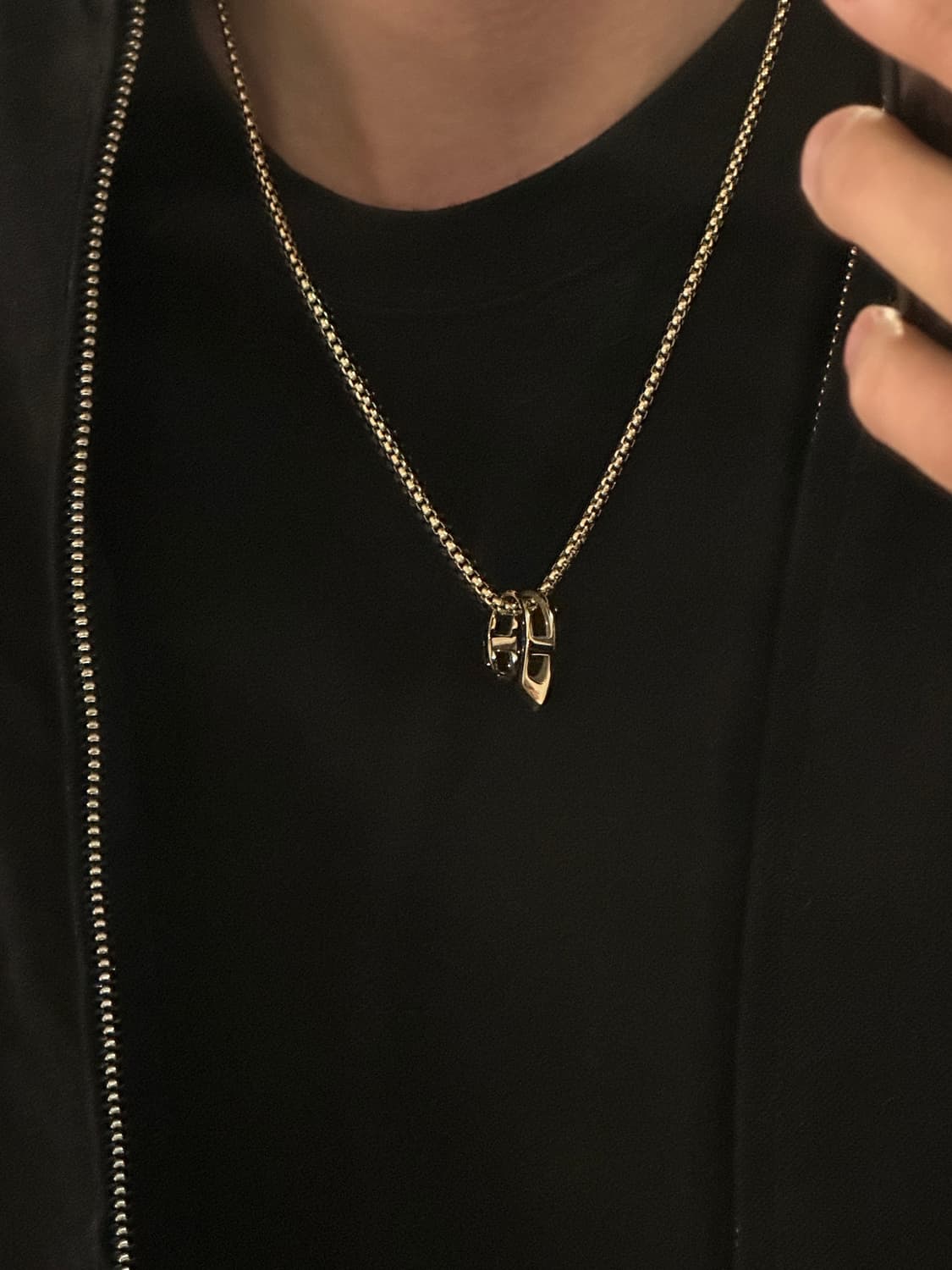 Diesel D 로고 목걸이 골드 새상품 상품이미지1