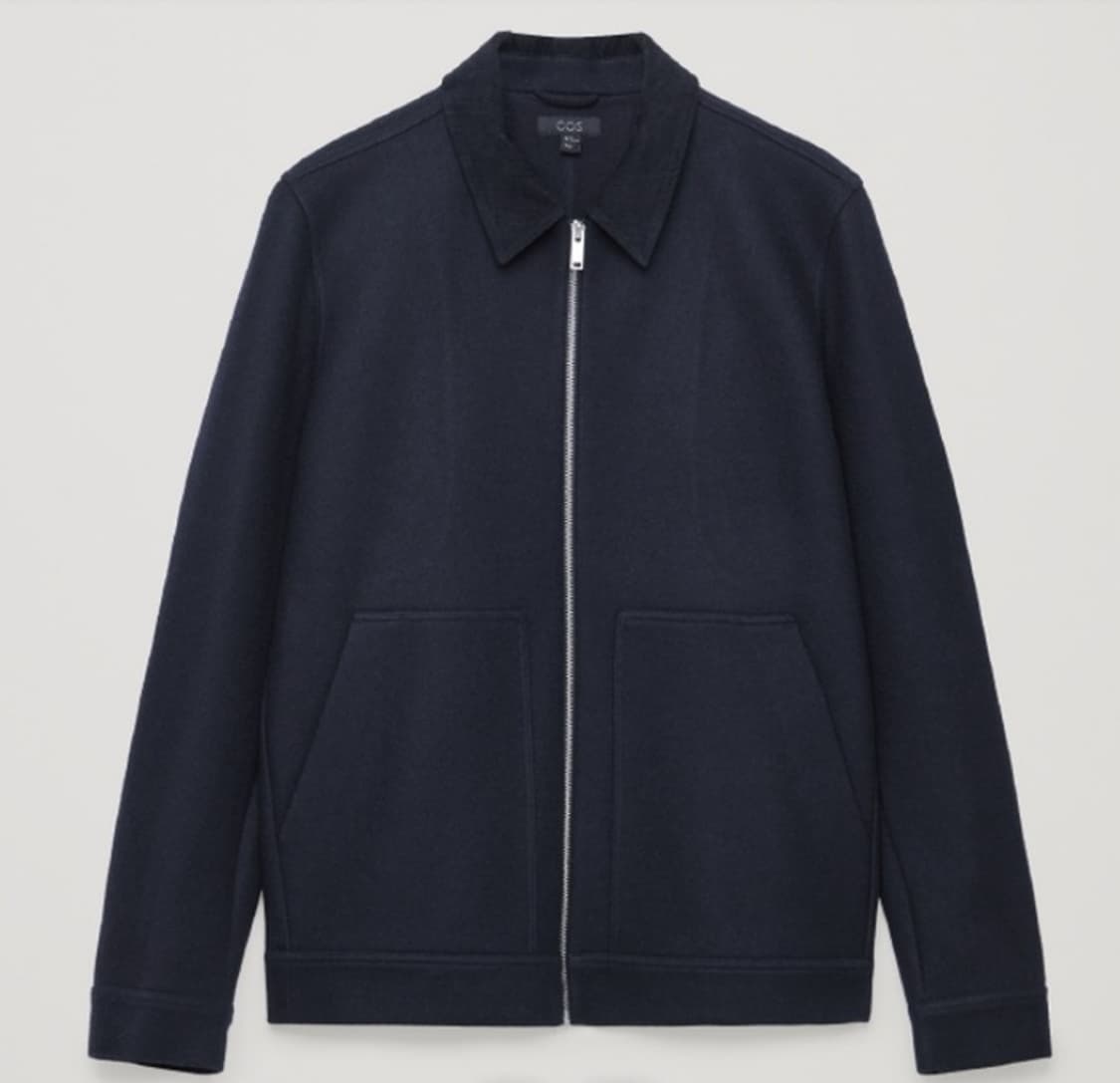 COS 코듀로이 카라 울 블루종 자켓 상품이미지1