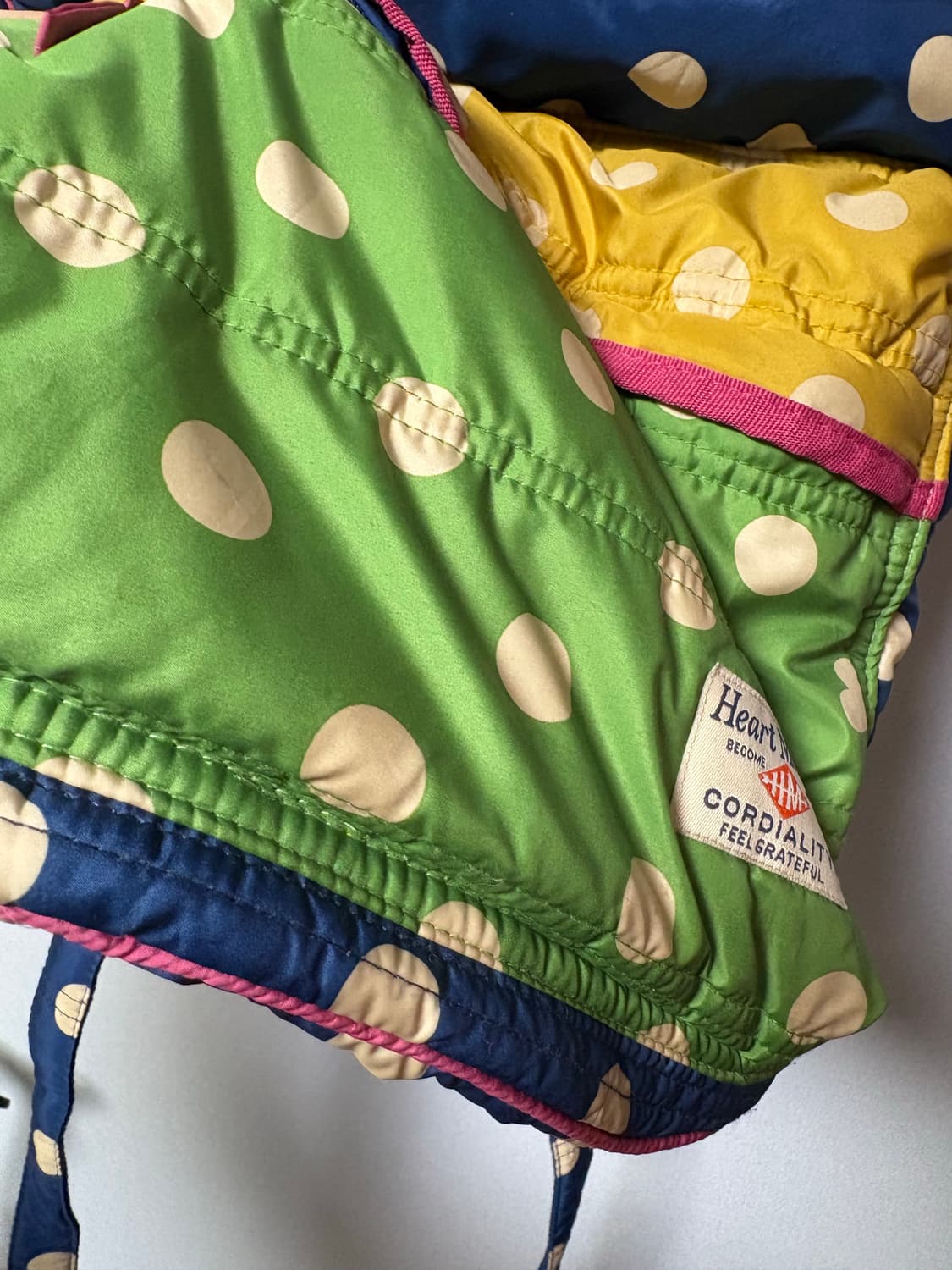 보들보들 패딩 재질 도트 백팩 일본 빈티지 모리걸 y2k 상품이미지3