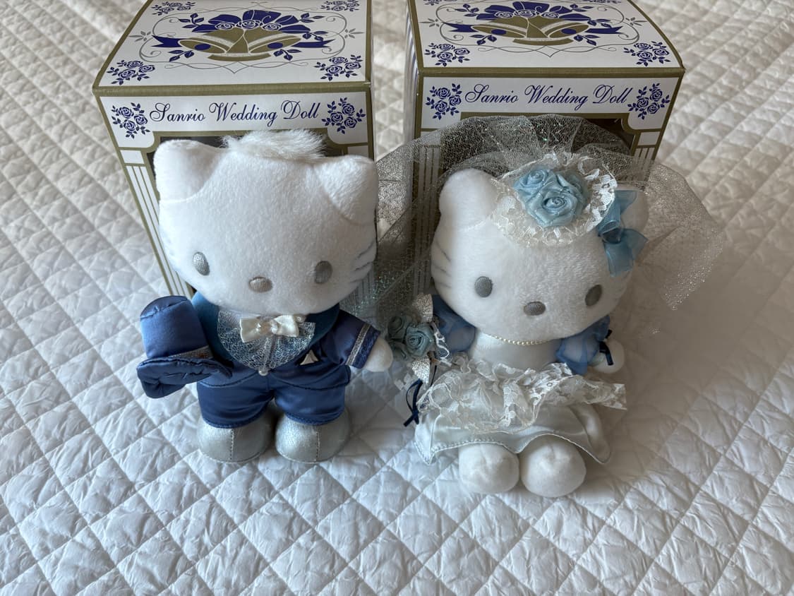 고전 키티 다니엘 커플 고전헬로키티 블루웨딩 상품이미지1
