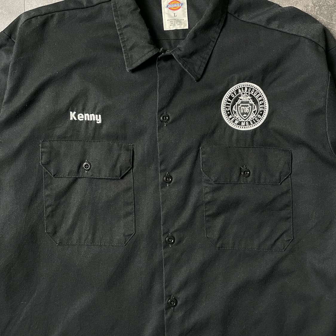 DICKIES 디키즈 빈티지 블랙 플랩포켓 워크 셔츠 A00910 상품이미지3