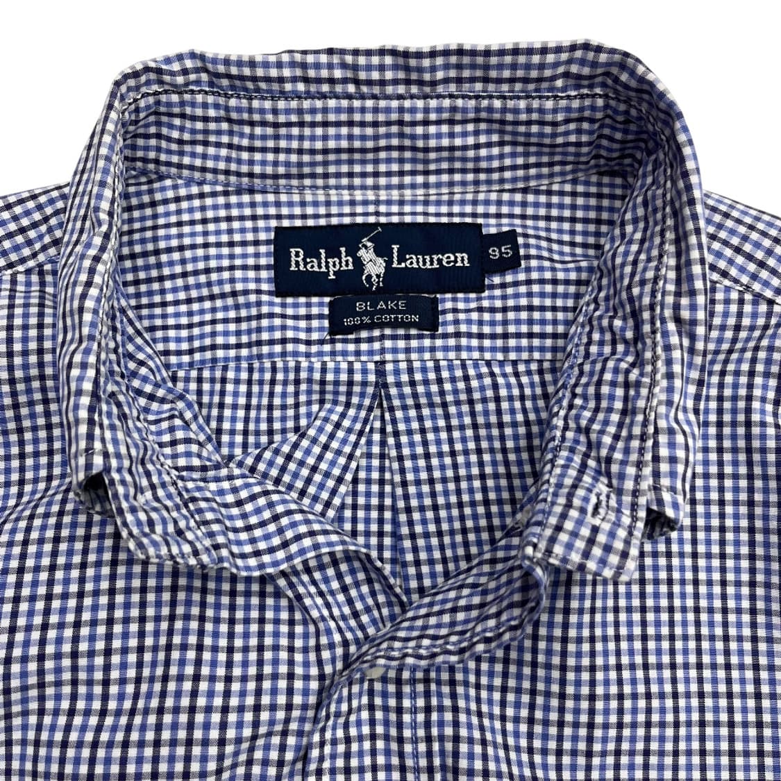 폴로 랄프로렌 블루포니 네이비 잔체크 셔츠 95 상품이미지5
