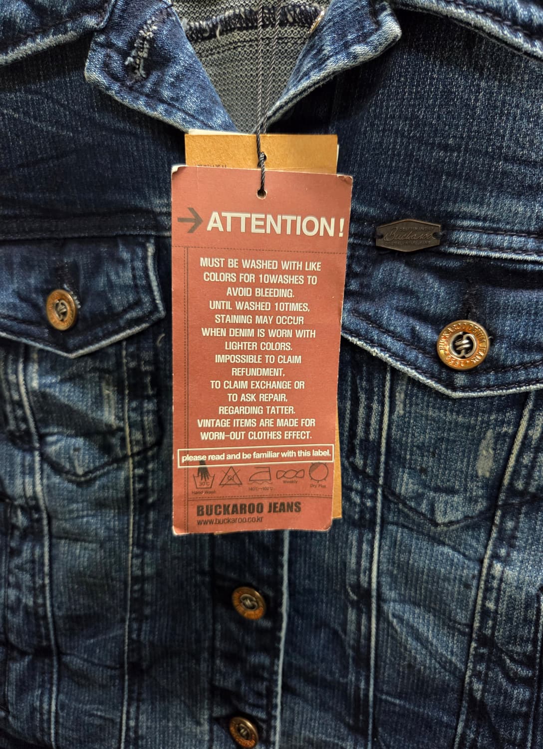 BUCKAROOJEANS 데님자켓여성S/미착용 상품이미지3