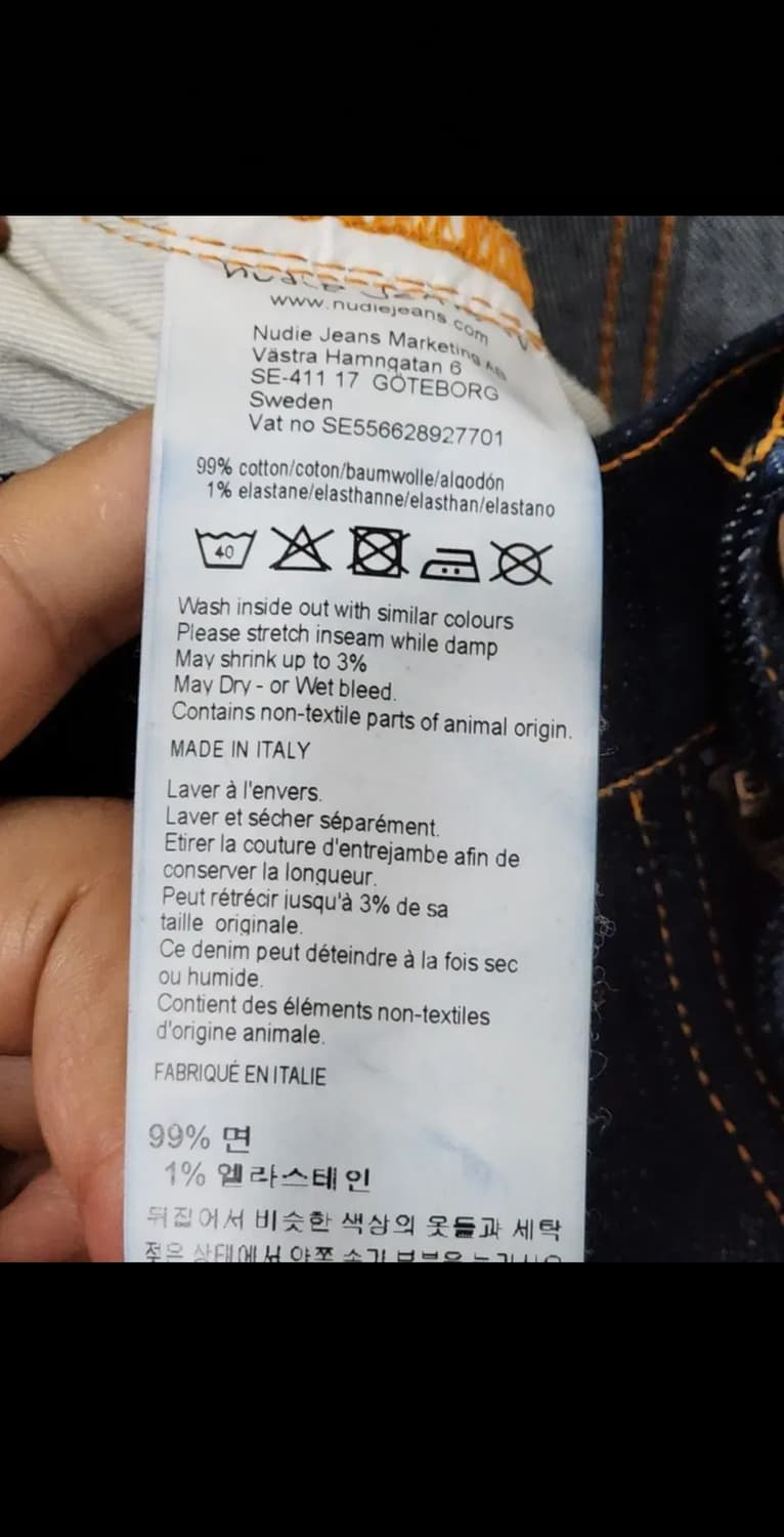 (32) 누디진 린딘 청바지 진청 스판 데님팬츠 슬림핏  상품이미지6