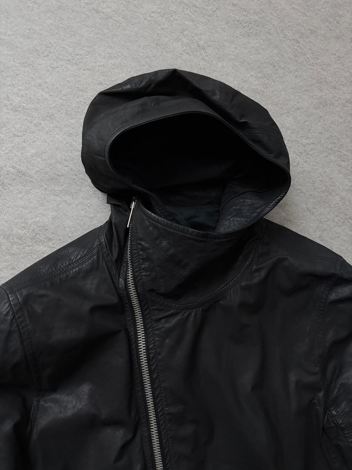 릭오웬스 비대칭 램스킨 자켓 상품이미지4