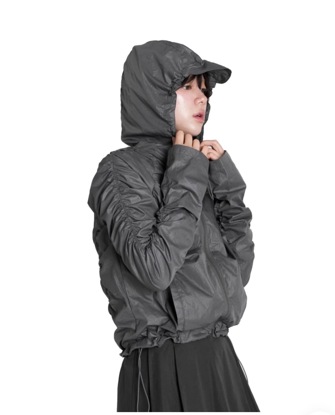 우화 WOOHWA SHIRRING HIGHNECK WINDBREAKER 상품이미지3