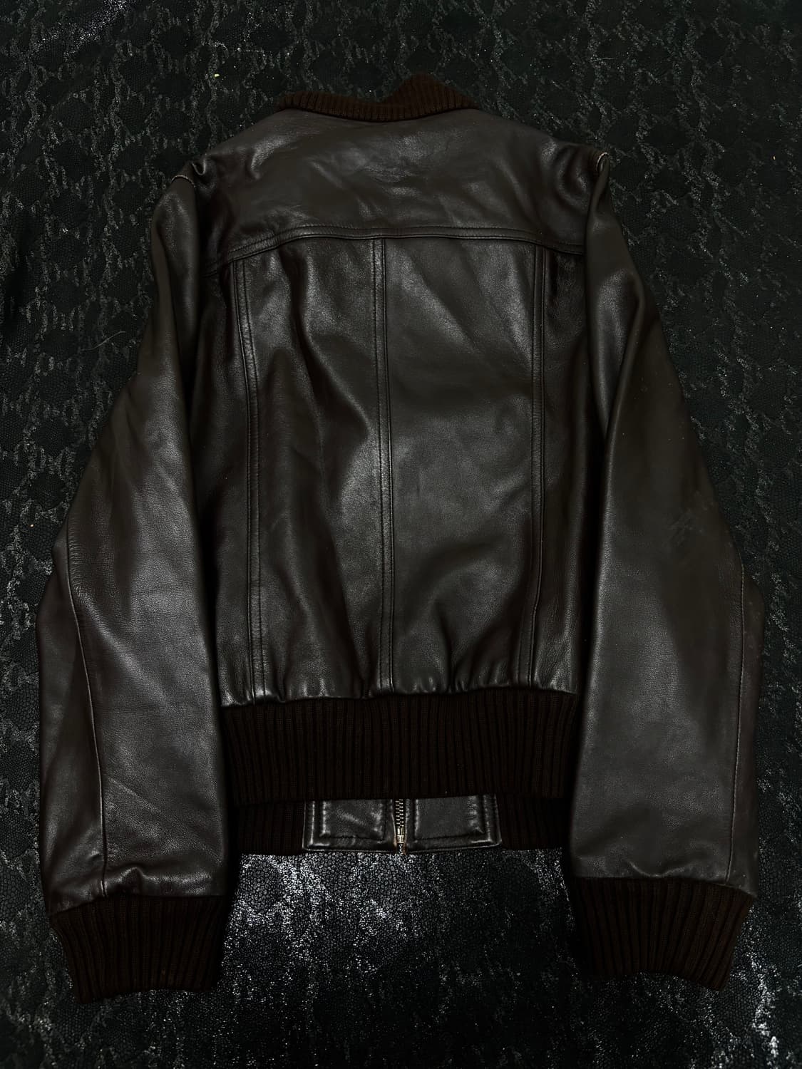 “Vintage” Brown Sheepskin Leather Jacket 상품이미지9