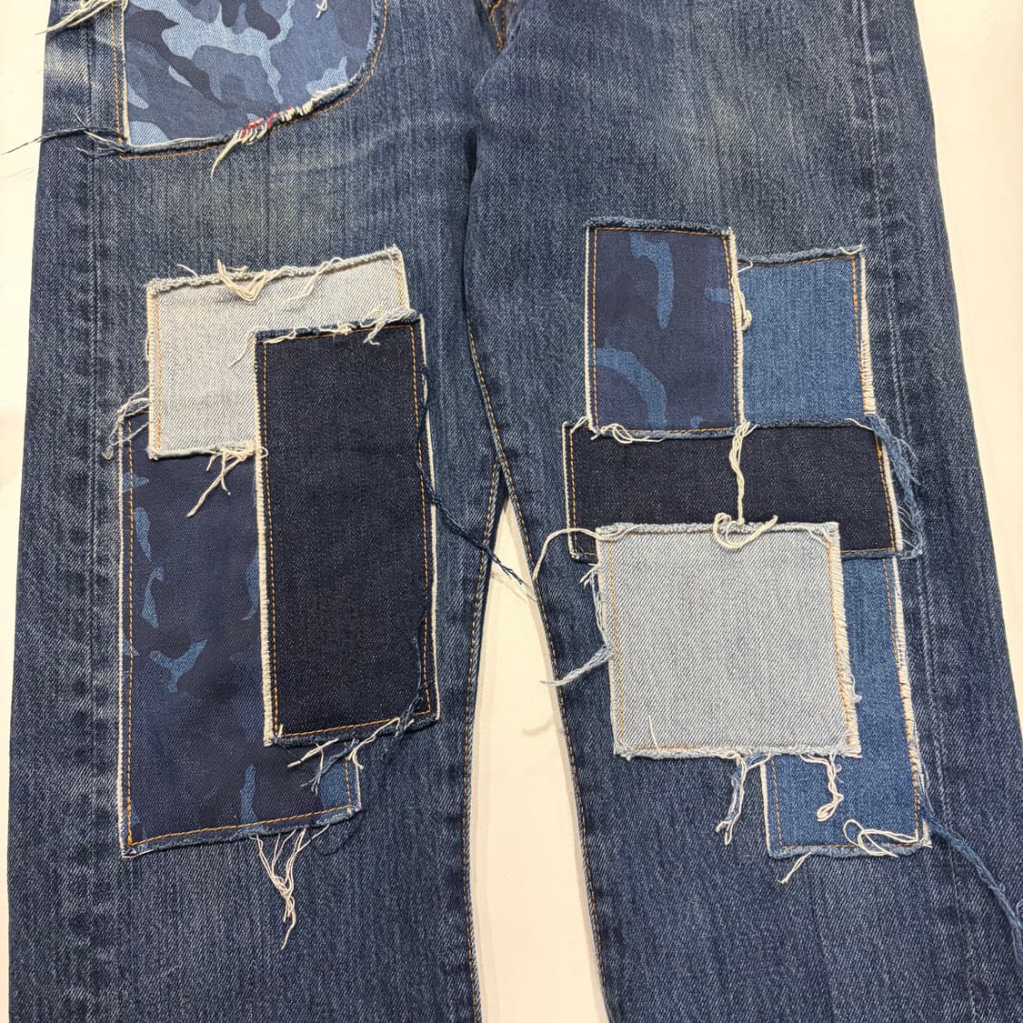 [33x30] 리바이스 501 x SXX 패치워크 데님 팬츠 D185 상품이미지8