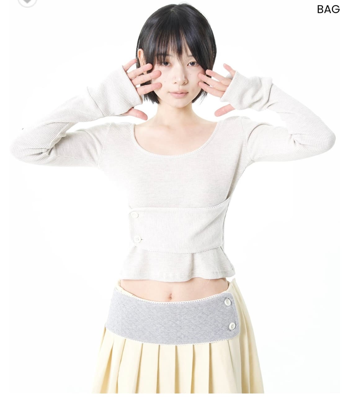 오스하이 상의 긴팔 Band Baby Long Sleeve Oatmeal 상품이미지1