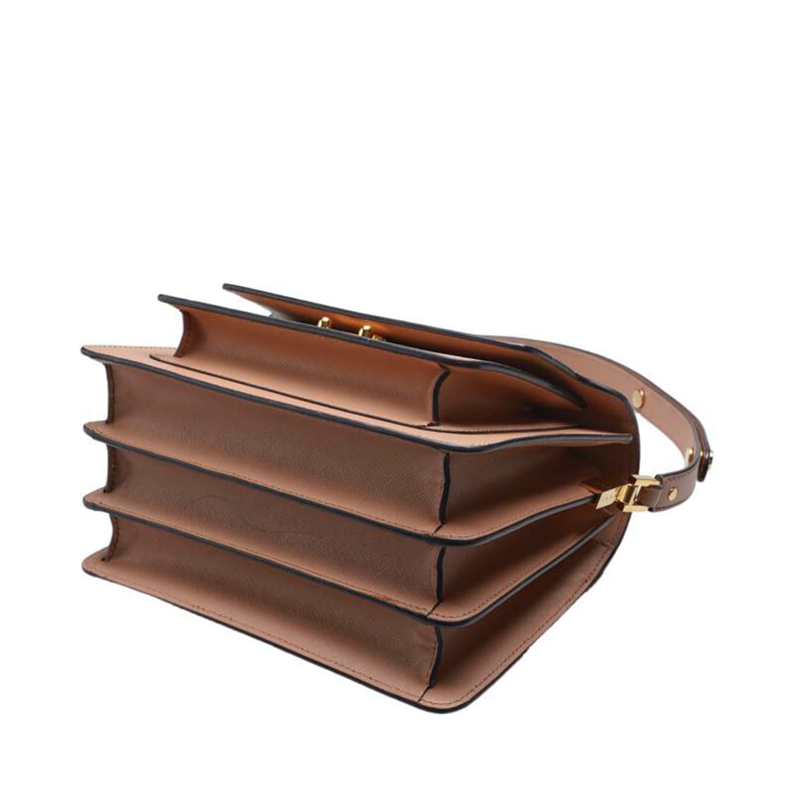 (중고) 마르니 베이지 사피아노 트렁크 미듐 숄더백 상품이미지3