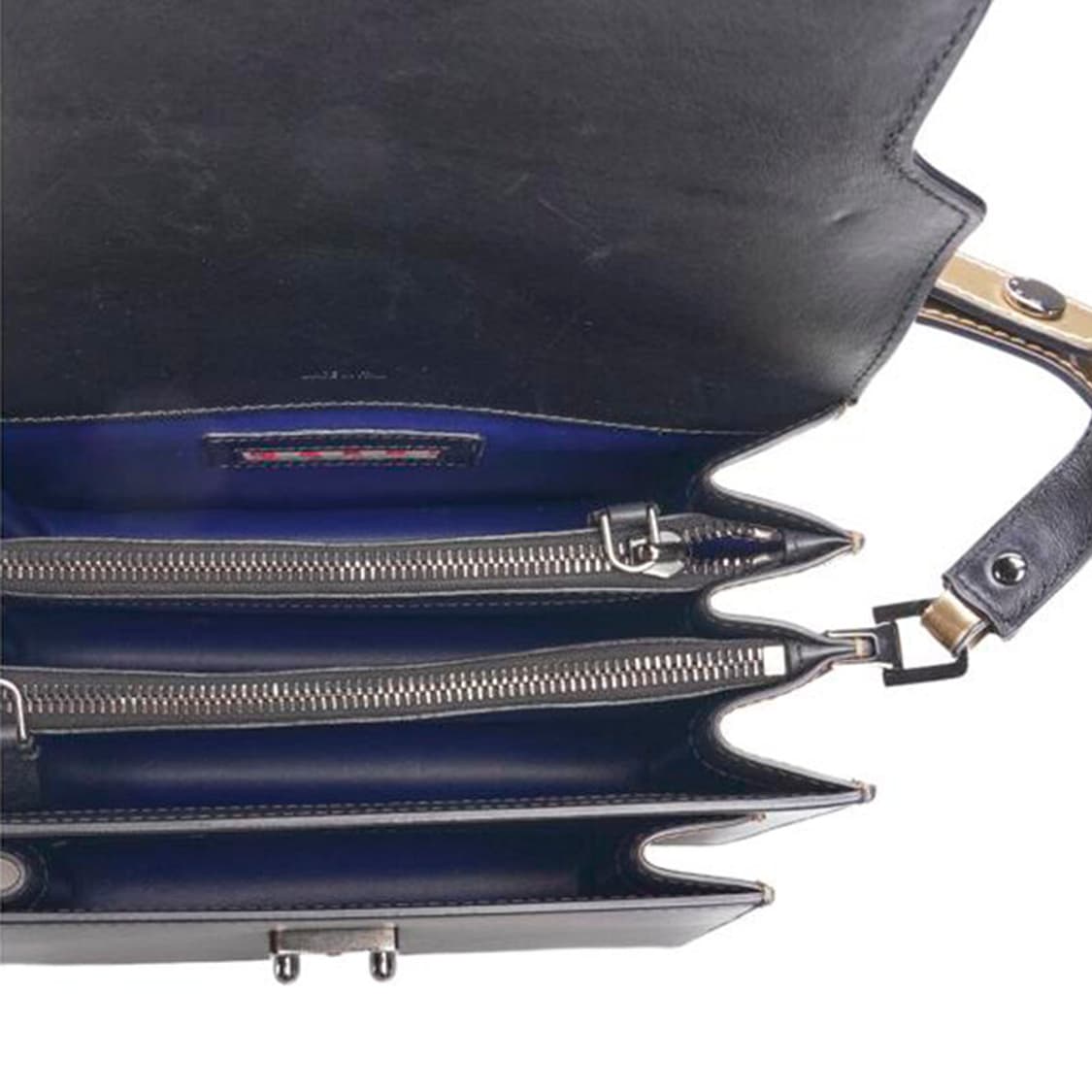 (중고) 마르니 블랙 골드 카프스킨 트렁크 미듐 숄더백 상품이미지5