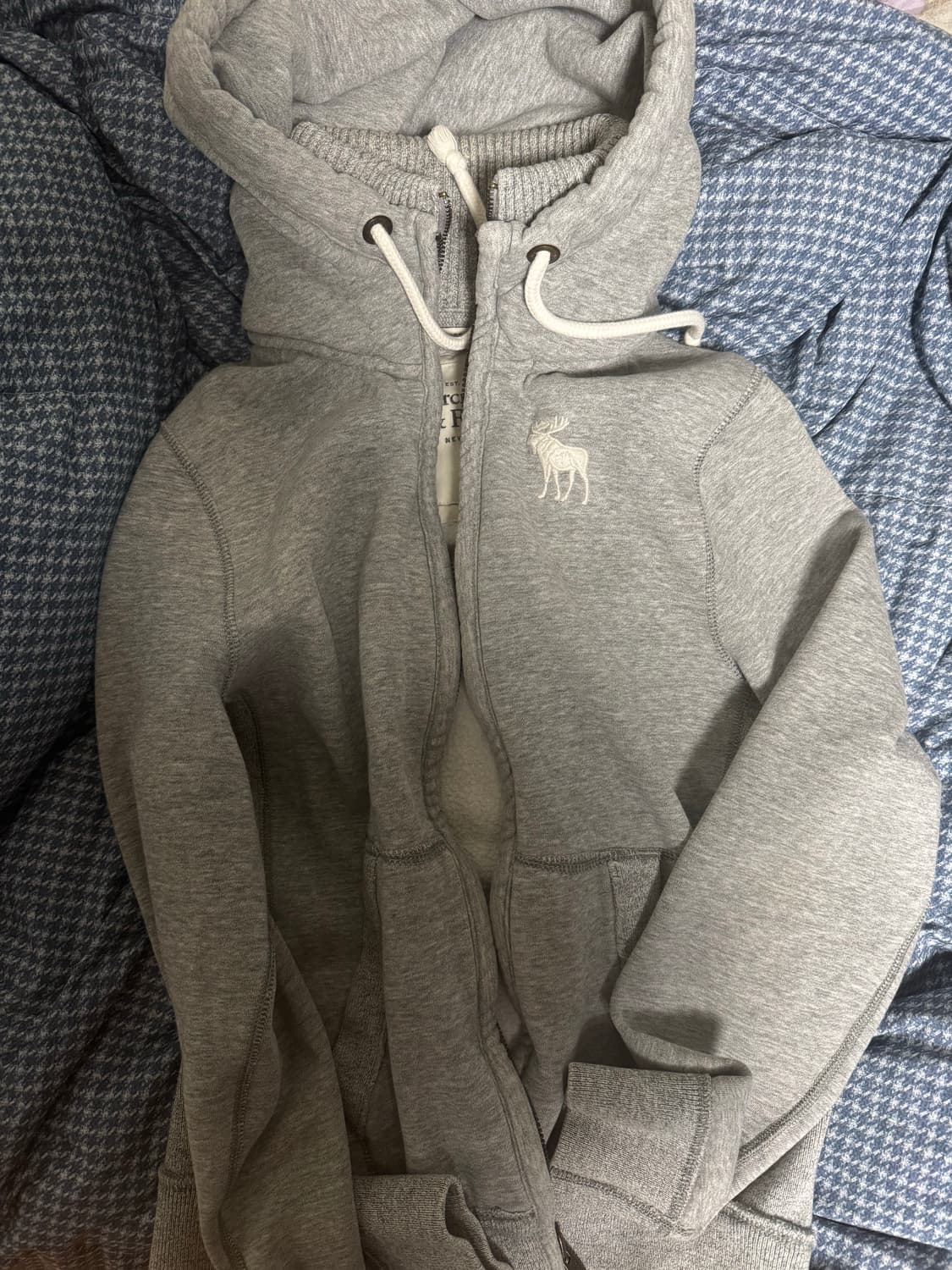 아베크롬비 로고 머슬핏 후드집업 상품이미지1