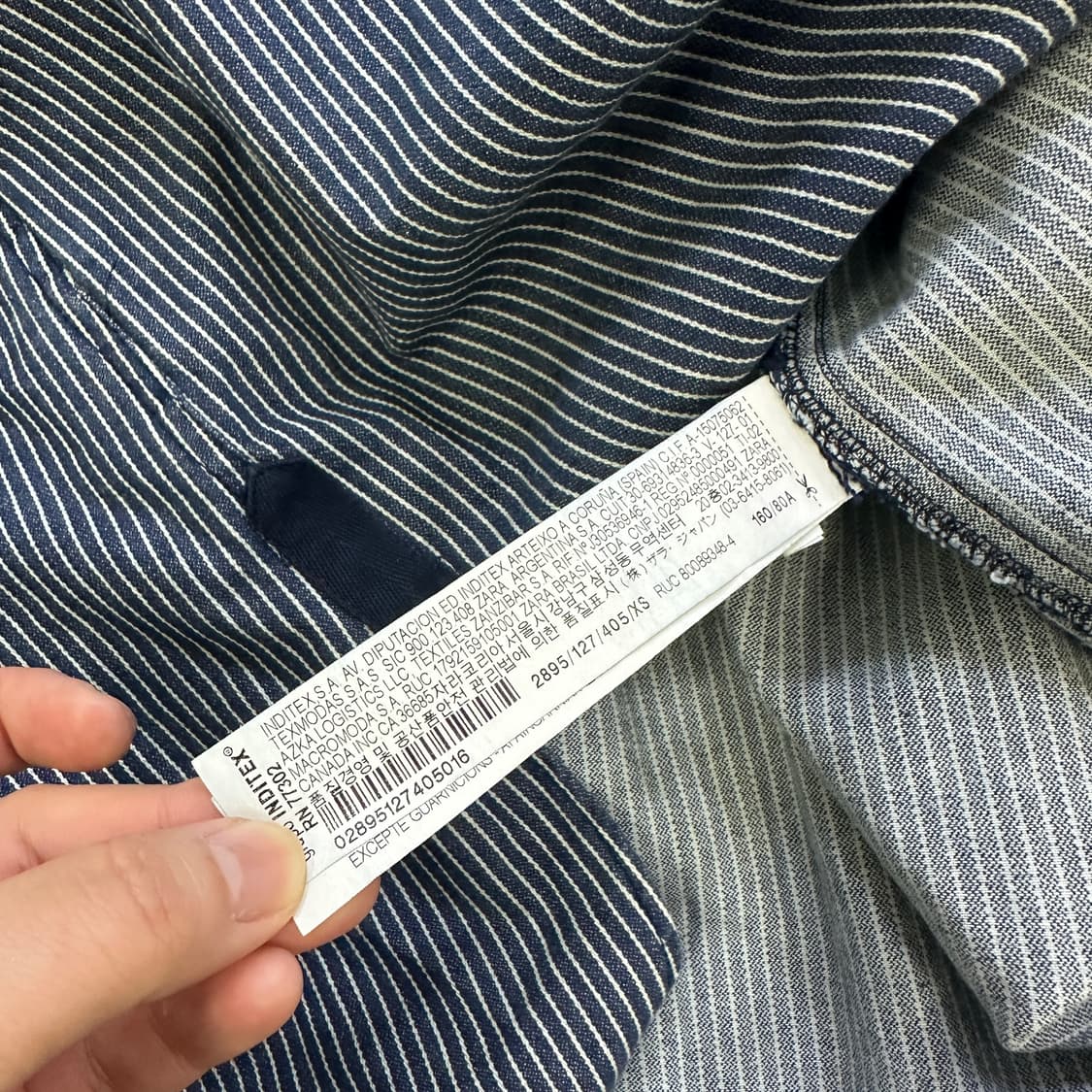 XS ZARASRPLS 데님 셔츠 원피스 0420D 상품이미지3