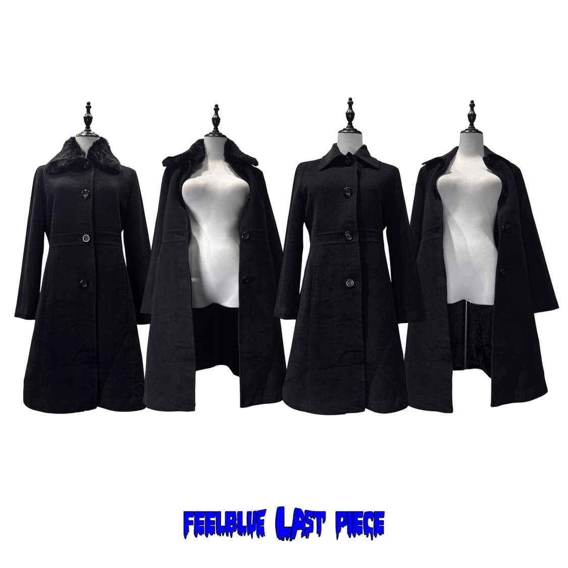 gothic wool blend long coat 상품이미지2