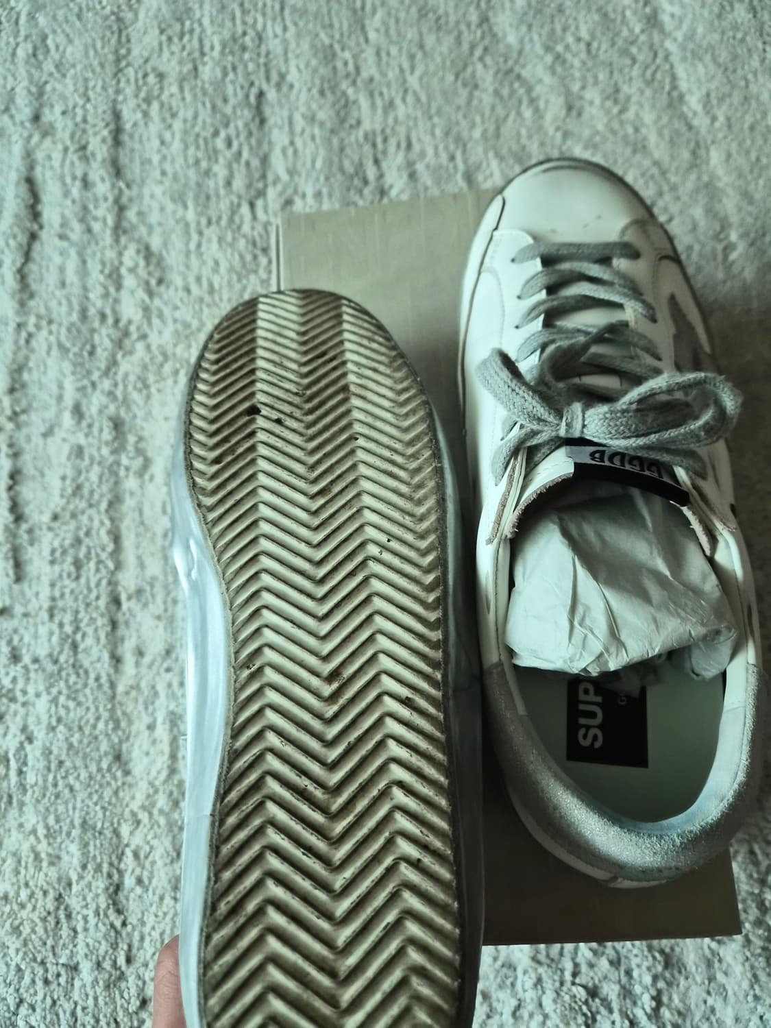 골든구스 화이트 탭 스니커즈 상품이미지6