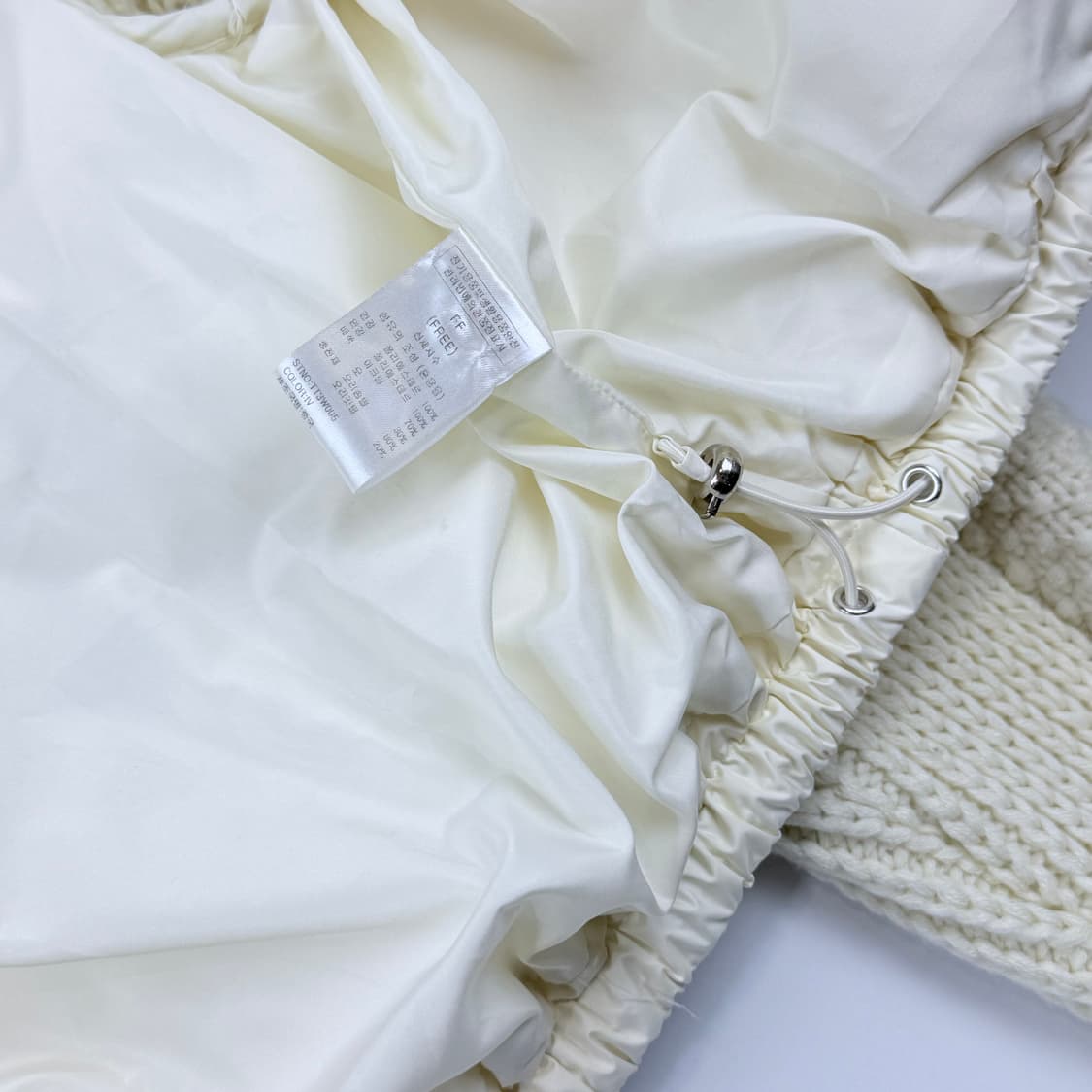 Thetis 더티스 KNIT MIX RIBBON 니트 패딩 상품이미지4