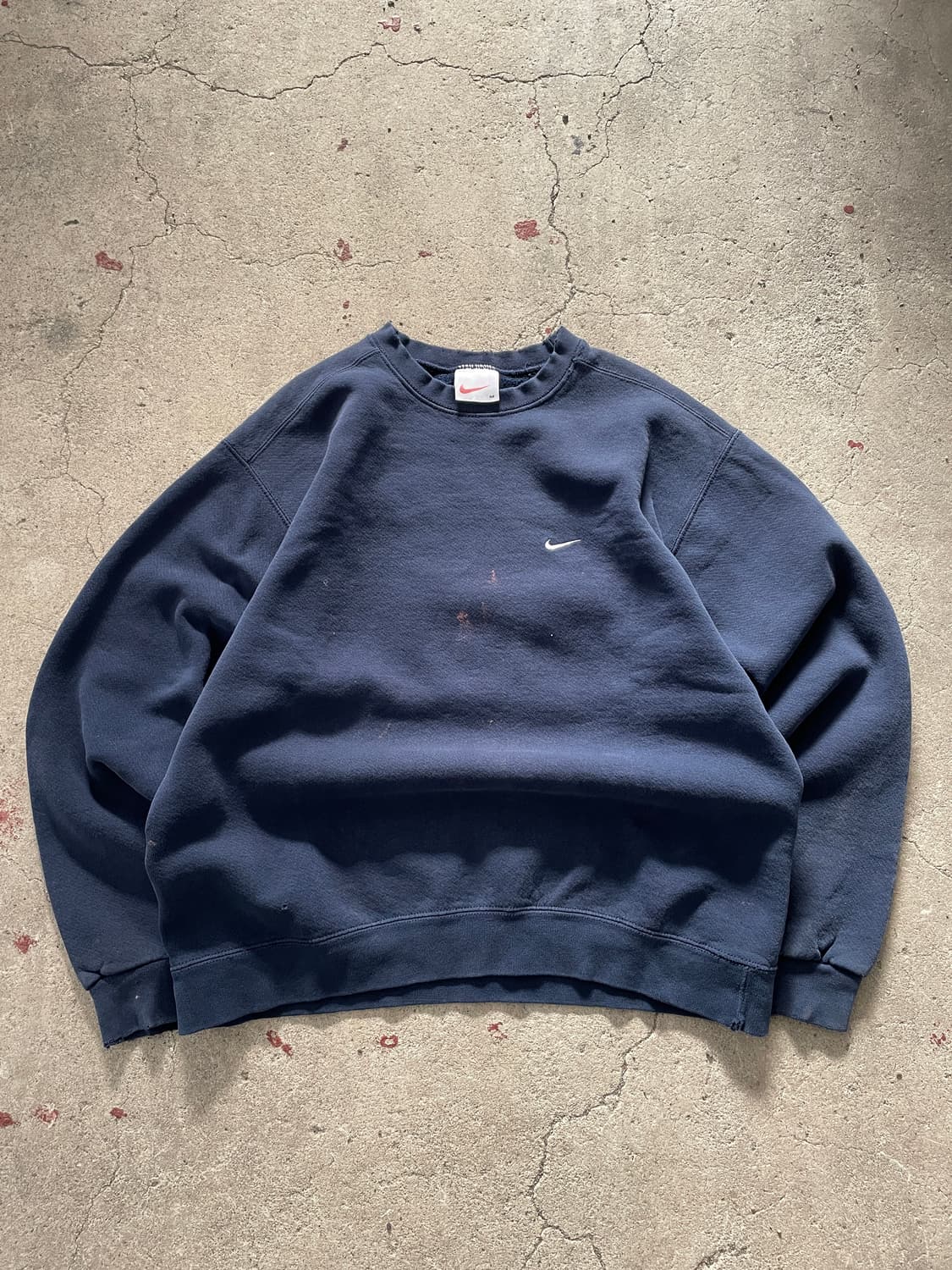 90s Nike Small Swoosh Faded Navy Sweat 상품이미지1