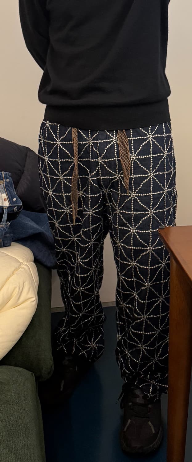 캐피탈 8온즈 데님 포크 도조 자수 이지 팬츠 인디고 상품이미지6