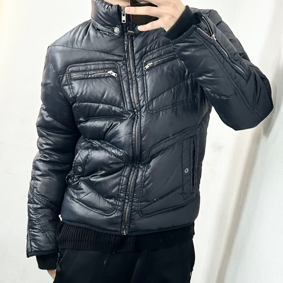 디젤 구스다운 바이커 패딩 상품이미지2