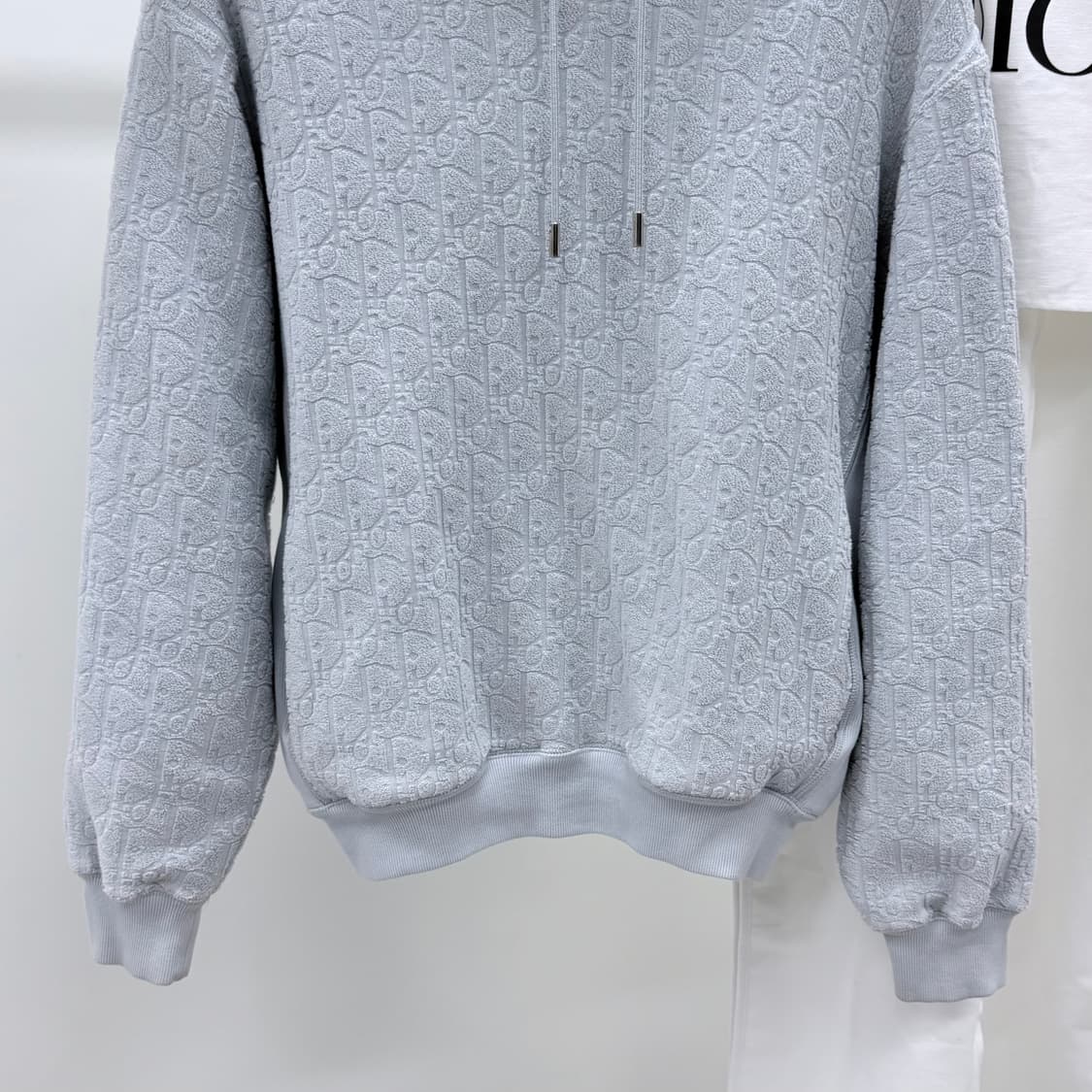 [S급/L] 디올 오블리크 코튼 테리 후드티 스카이블루 상품이미지3