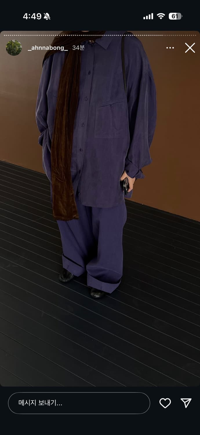 에토스 큐프라 블라우스 퍼플 상품이미지9