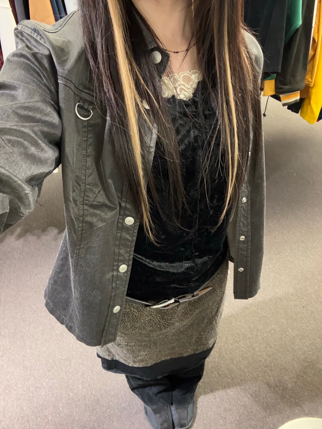 40)Japanese vintage 여성 나일론 트러커 자켓  상품이미지8