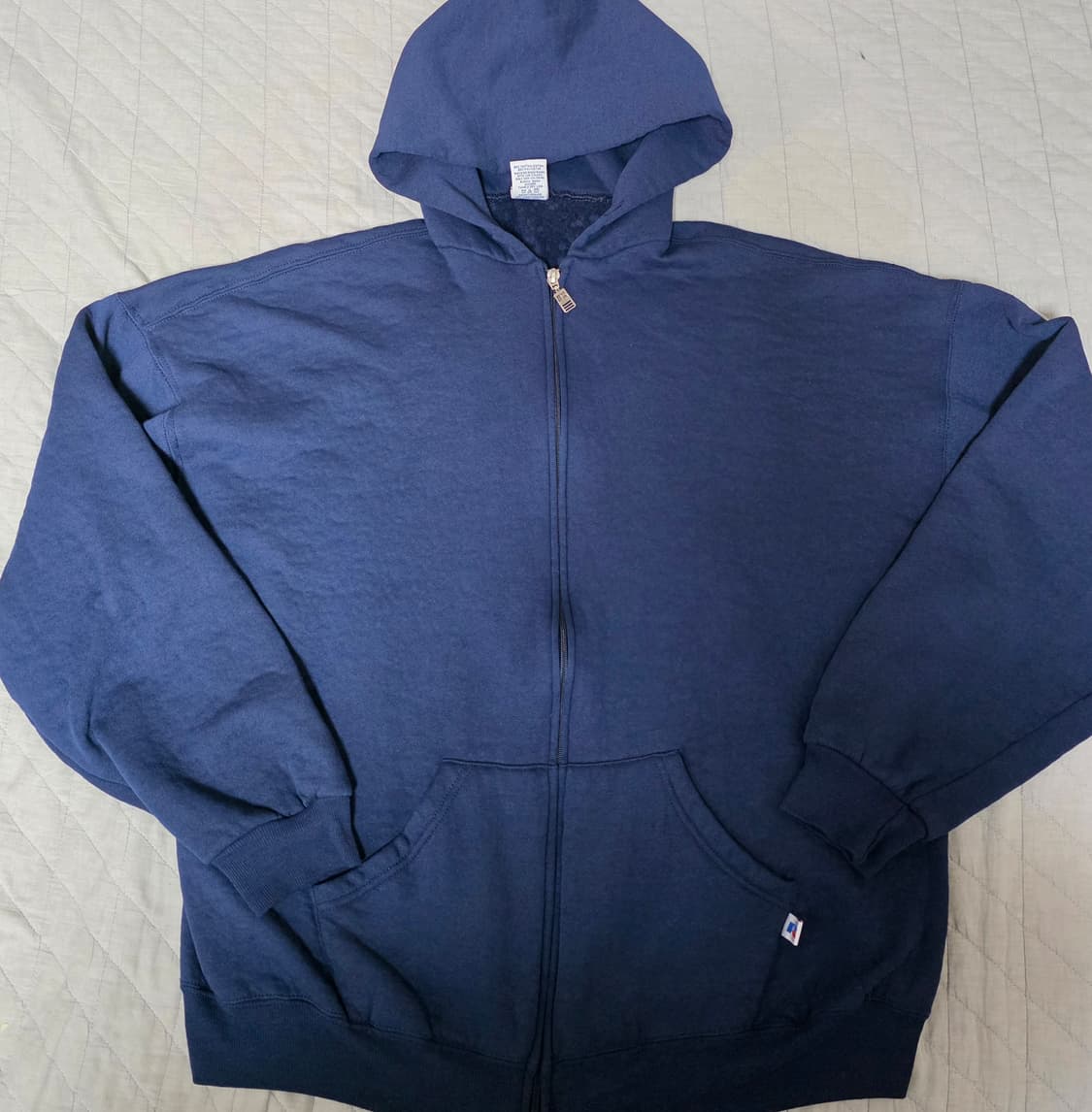 [XL] 90s 러셀 애슬레틱 후드집업 네이비 주름 ver. 8 상품이미지1