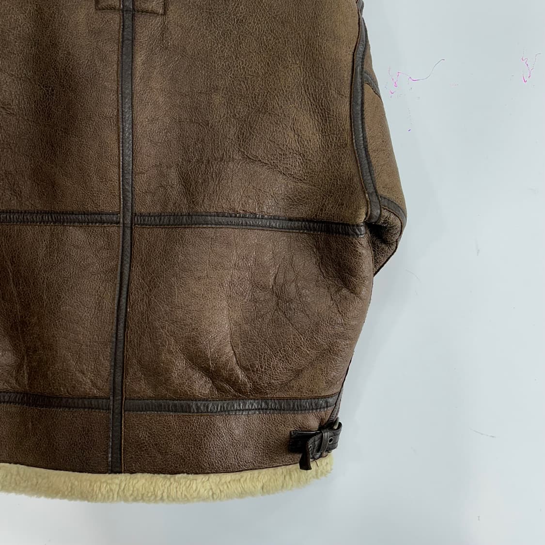 Vintage 빈티지 트윈 넥버클 무스탕 상품이미지7