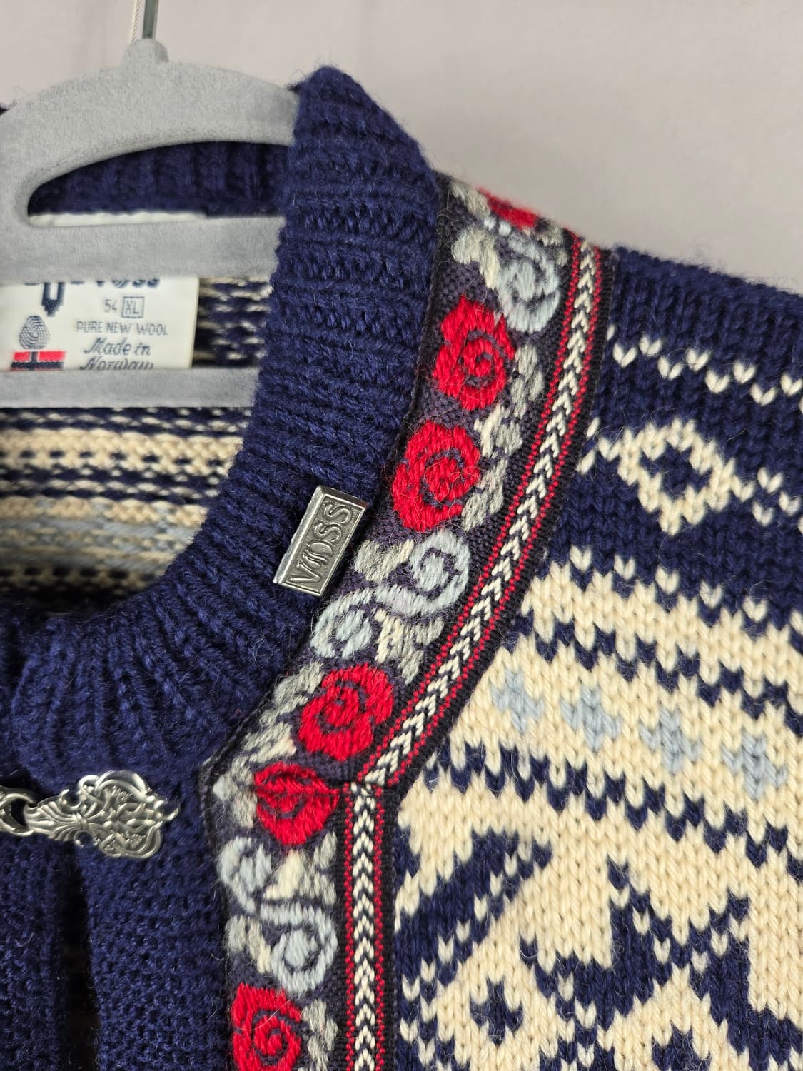 [무료배송]VOSS 보스 XL 노르웨이 퓨어 울100 가디건 노르딕 54 상품이미지3