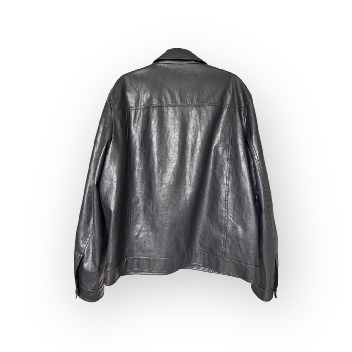 클럽모나코 가죽 봄버 자켓 네이비 상품이미지5