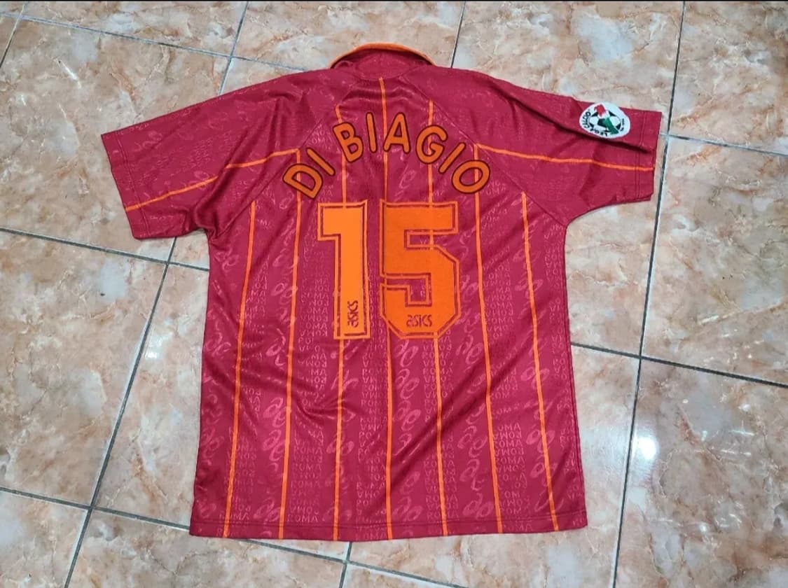 Asics 96 97 AS로마 올드레플 축구져지 상품이미지2