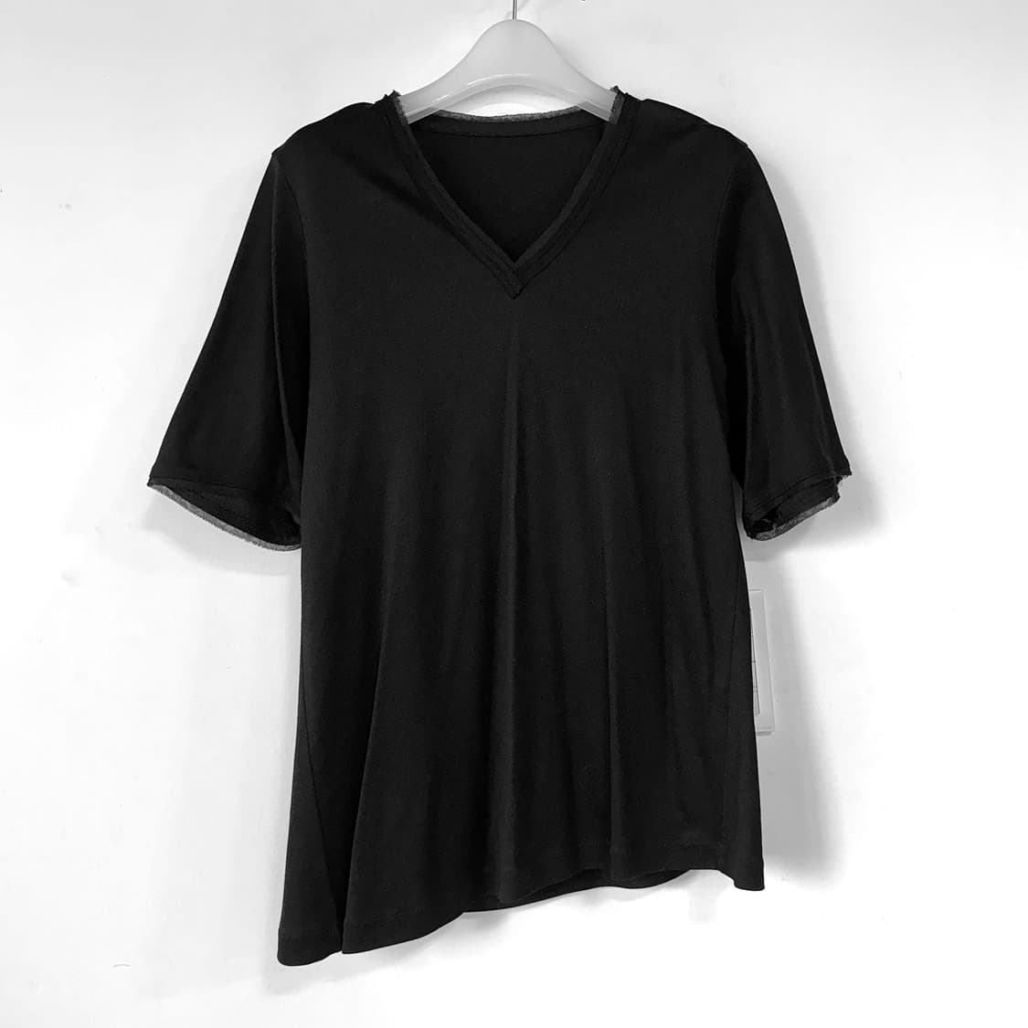 타임 언발 레이어드 반팔 티셔츠 상품이미지1