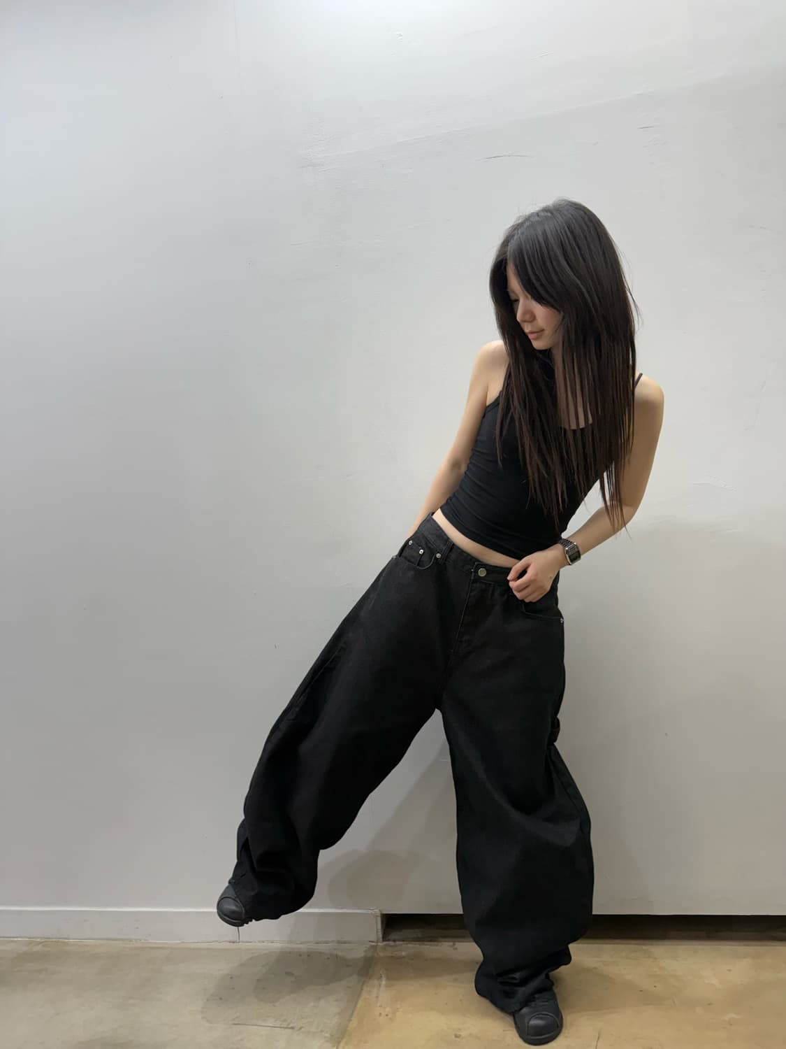 레오파드 디테일 카펜터 벌룬 데님팬츠 상품이미지7