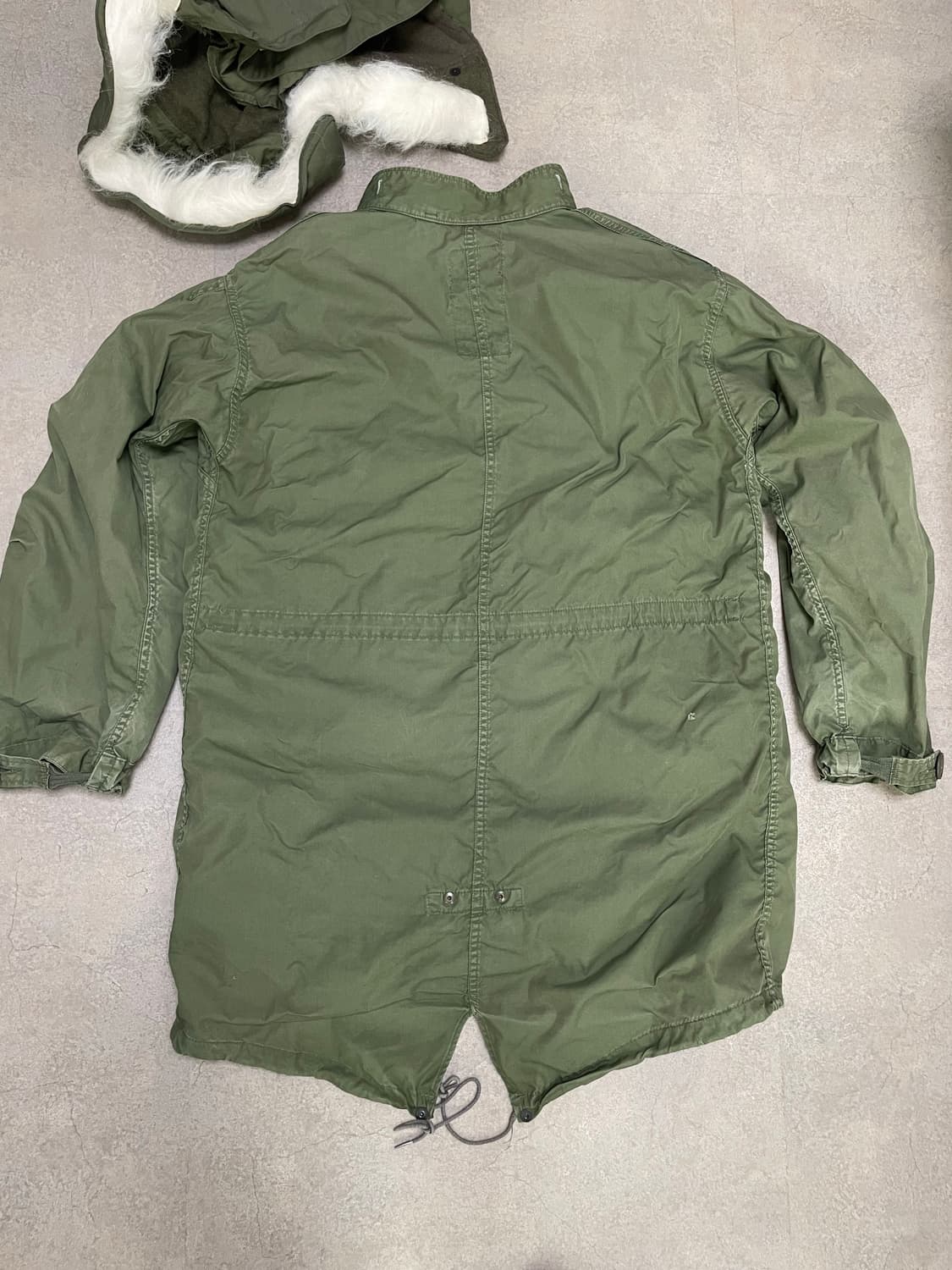 80s 오리지널 미군 m65 피쉬테일 라이너 포함 개파카 상품이미지2