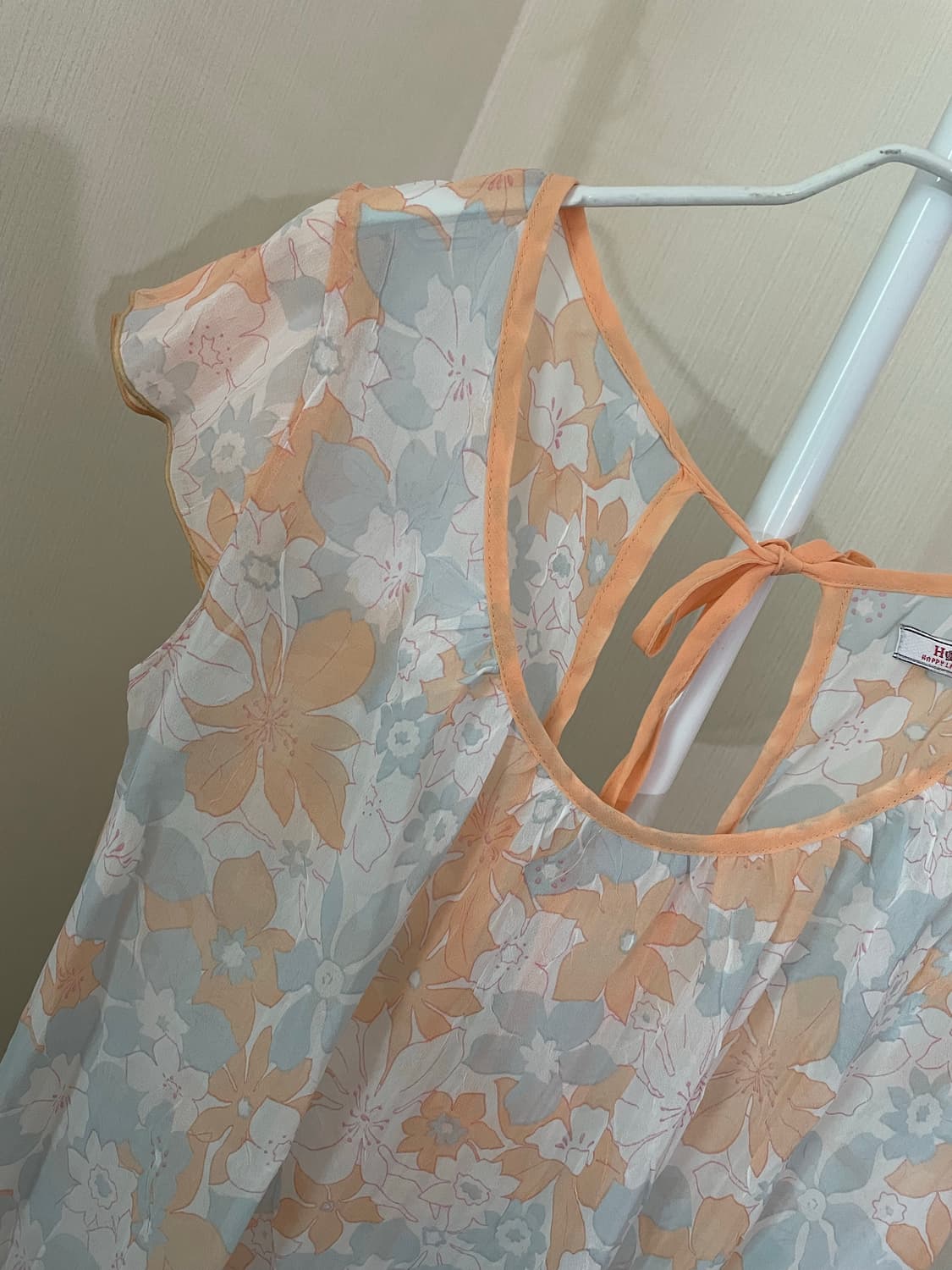 빈티지 파스텔 플라워 쉬폰 블라우스 상품이미지2