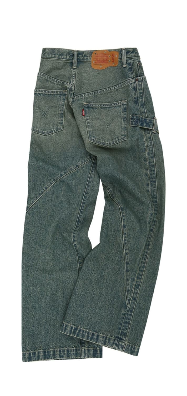 ADSB 앤더슨벨 X 리바이스 우먼 오버레이 진 틴티드 인디고 상품이미지5