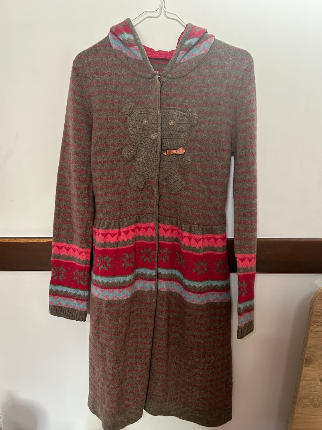 곰돌이 롱니트원피스  상품이미지1