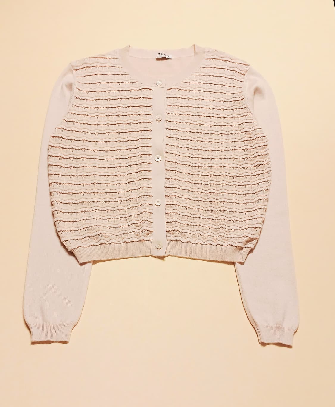 미우미우 miu miu 캐시미어 실크 니트 가디건  상품이미지3