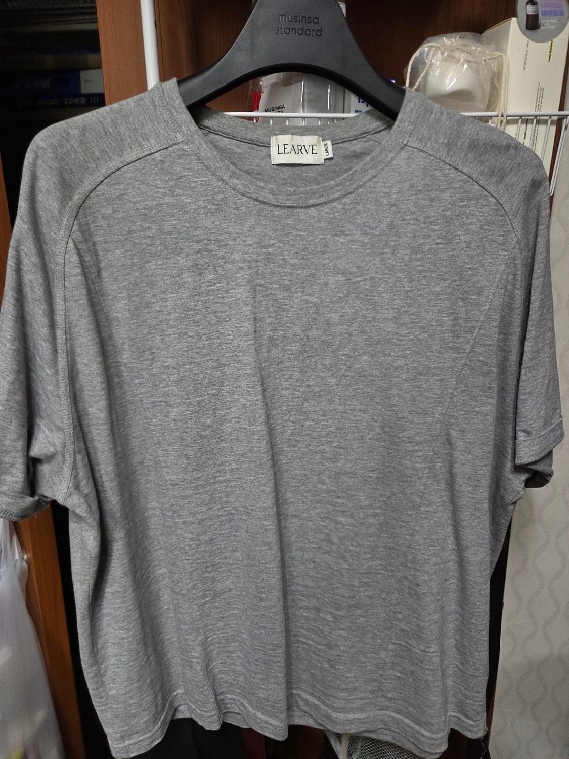 르아브 프레임 나그랑 크롭티셔츠 그레이 상품이미지2