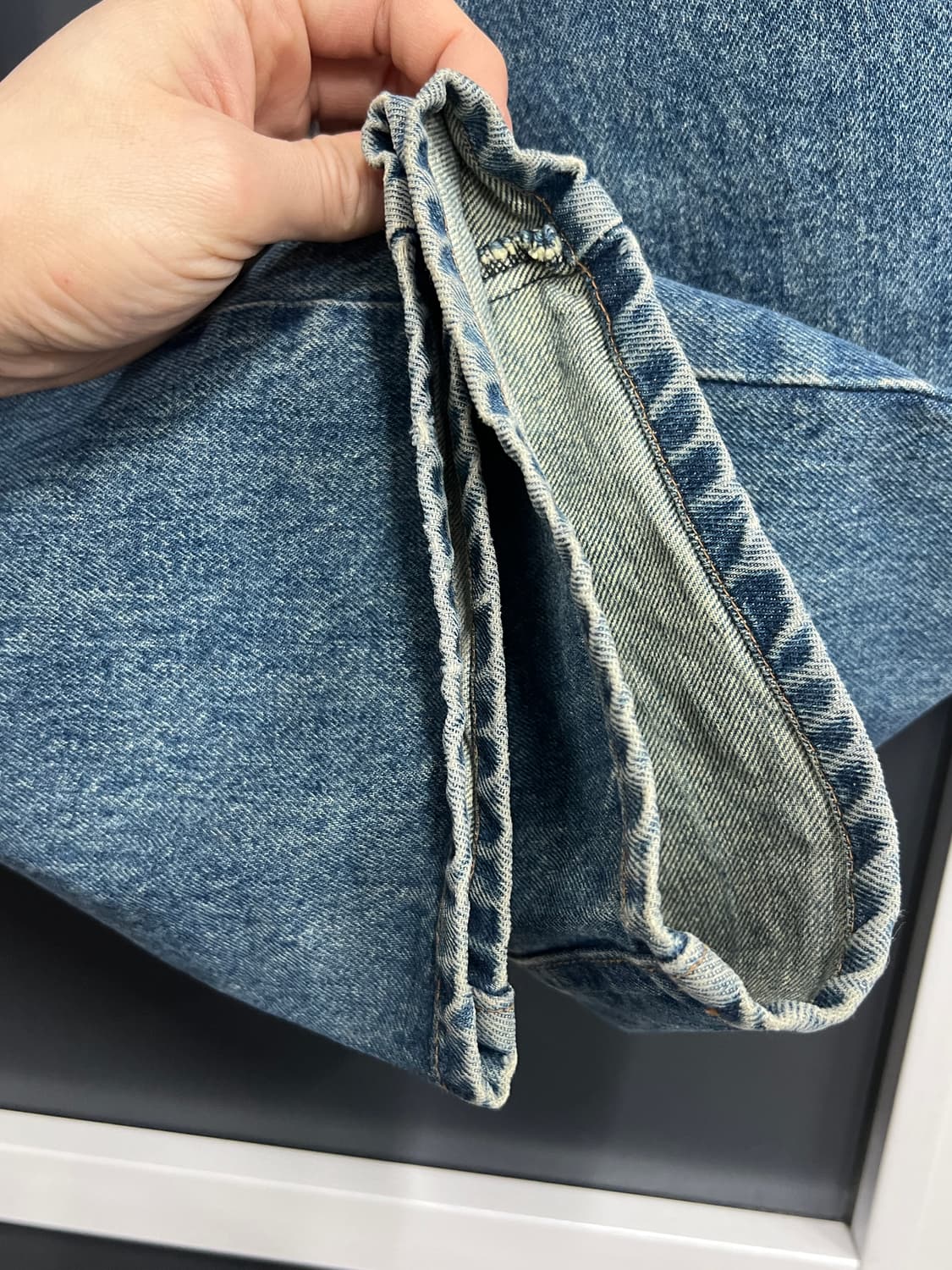 Stussy 스투시 버튼플라이 레귤러핏 연청 데님 팬츠 상품이미지3