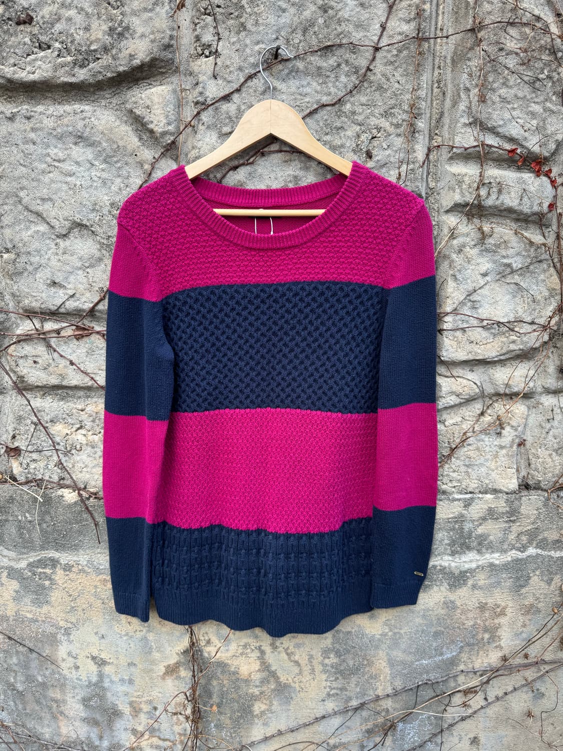 타미힐피거 빈티지 스트라이프 꽈배기 니트 m 상품이미지1